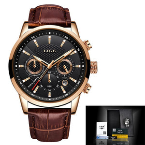 LIGE New Mens Watches Top Brand Luxury Military Sport Watch - helnewss