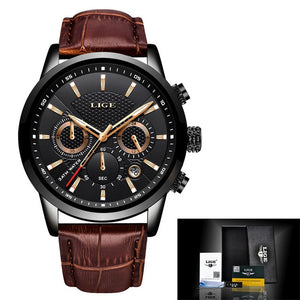 LIGE New Mens Watches Top Brand Luxury Military Sport Watch - helnewss