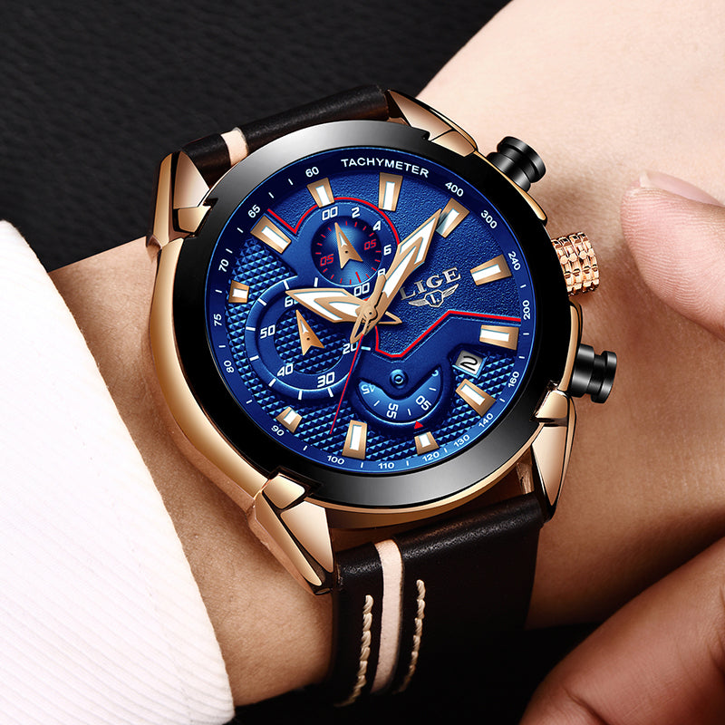 2019 LIGE Mens Watches Top Brand Luxury Chronograph - helnewss