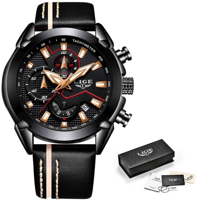 2019 LIGE Mens Watches Top Brand Luxury Chronograph - helnewss