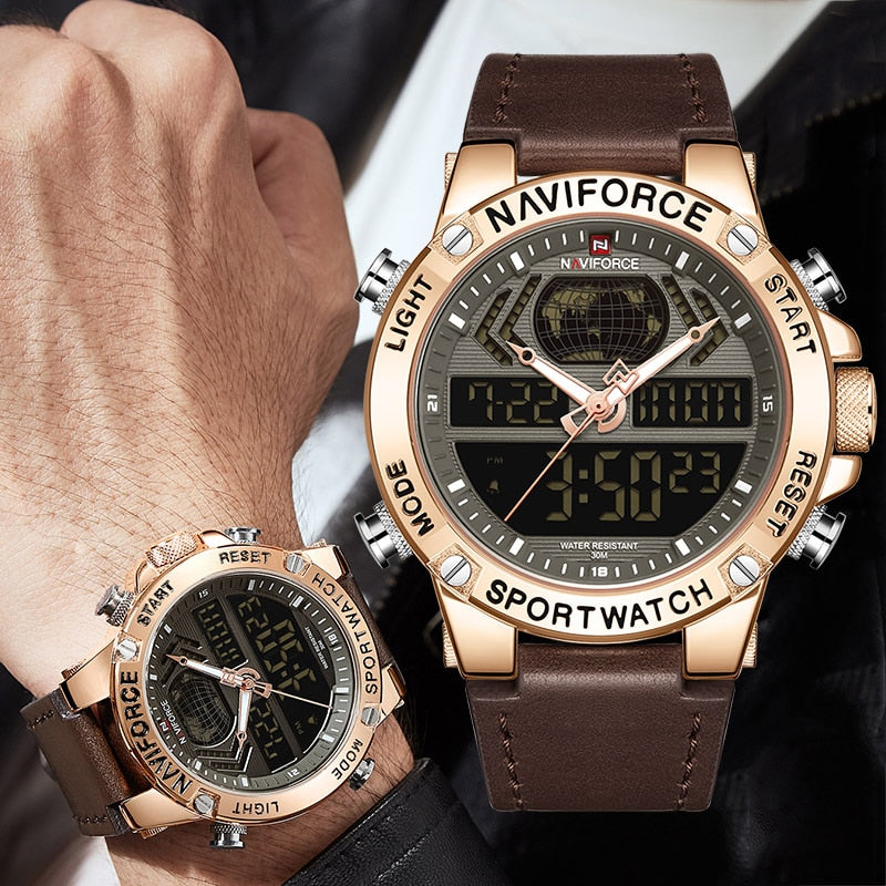 Naviforce Men's Watch 2019 Brand Luxury Dual - helnewss