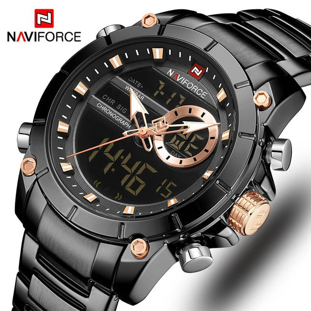 NAVIFORCE Analog Digital Watches Men Luxury - helnewss