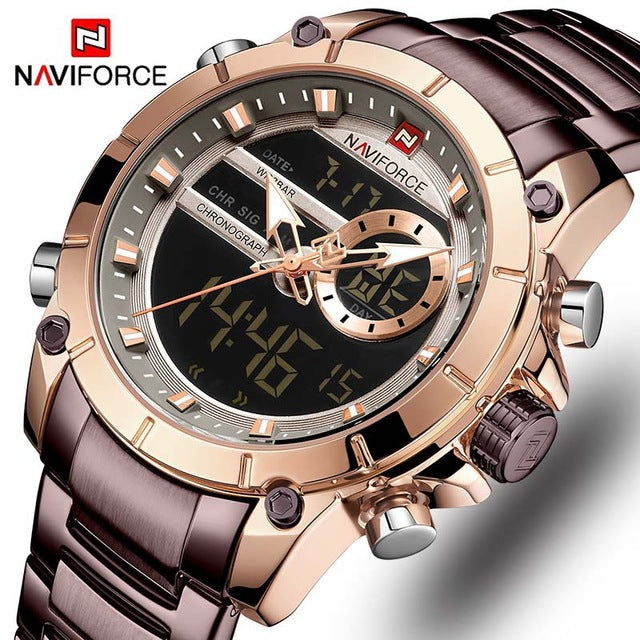 NAVIFORCE Analog Digital Watches Men Luxury - helnewss