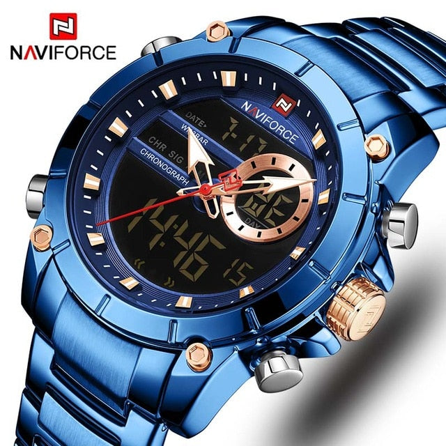 NAVIFORCE Analog Digital Watches Men Luxury - helnewss