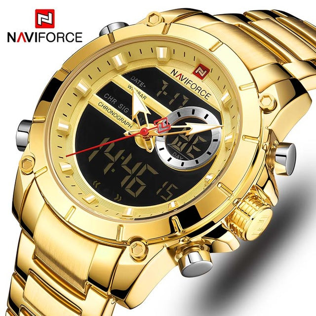 NAVIFORCE Analog Digital Watches Men Luxury - helnewss