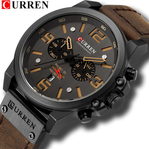 CURREN Mens Watches Top Luxury Brand Waterproof Sport - helnewss