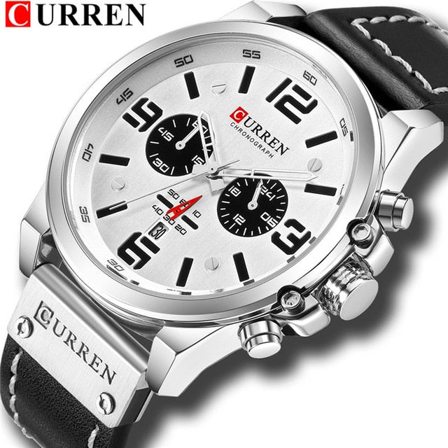 CURREN Mens Watches Top Luxury Brand Waterproof Sport - helnewss