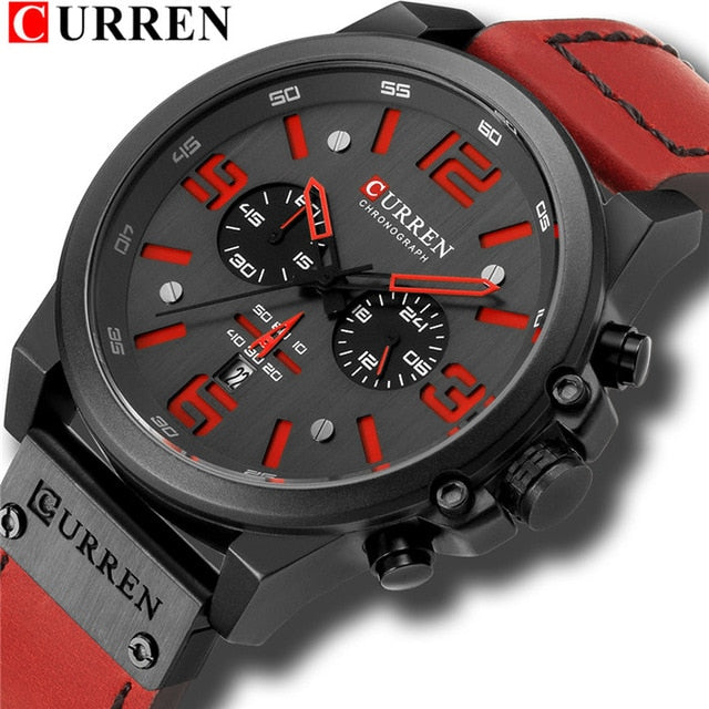 CURREN Mens Watches Top Luxury Brand Waterproof Sport - helnewss