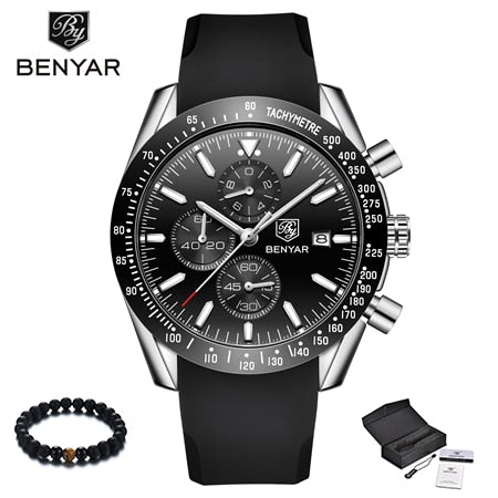 BENYAR Watch Men Luxury Brand Silicone - helnewss