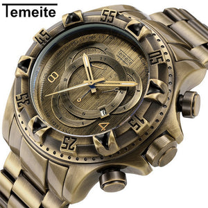 Temeite Mens Watches Top Brand Luxury Bronzed - helnewss