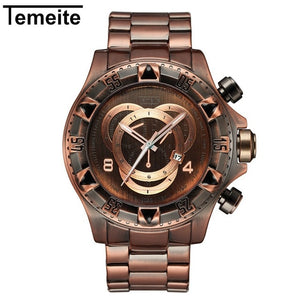 Temeite Mens Watches Top Brand Luxury Bronzed - helnewss