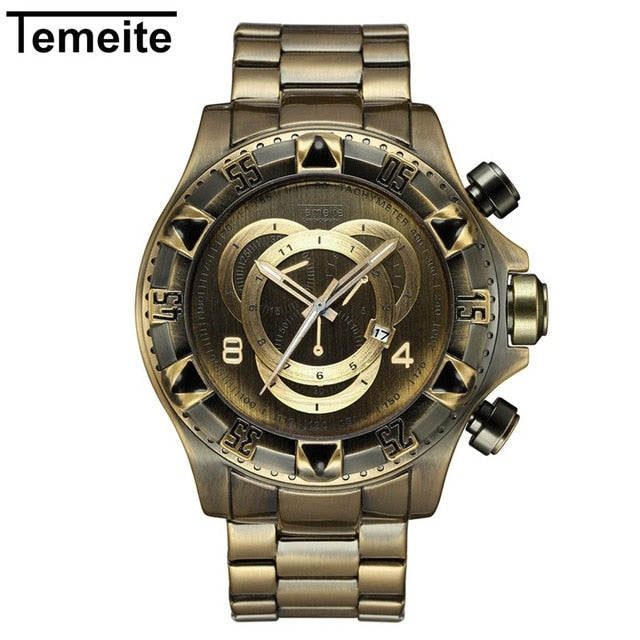 Temeite Mens Watches Top Brand Luxury Bronzed - helnewss