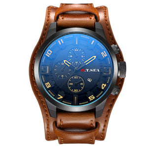 Luxury Leather Watches Men Military Sport Quartz Wrist Watch 2019 - helnewss