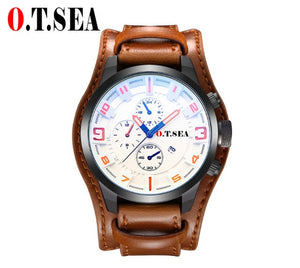 Luxury Leather Watches Men Military Sport Quartz Wrist Watch 2019 - helnewss