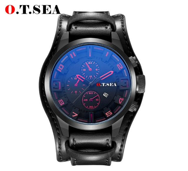 Luxury Leather Watches Men Military Sport Quartz Wrist Watch 2019 - helnewss