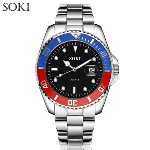 Mens Watches Top Brand Luxury Men Stainless Steel Band - helnewss