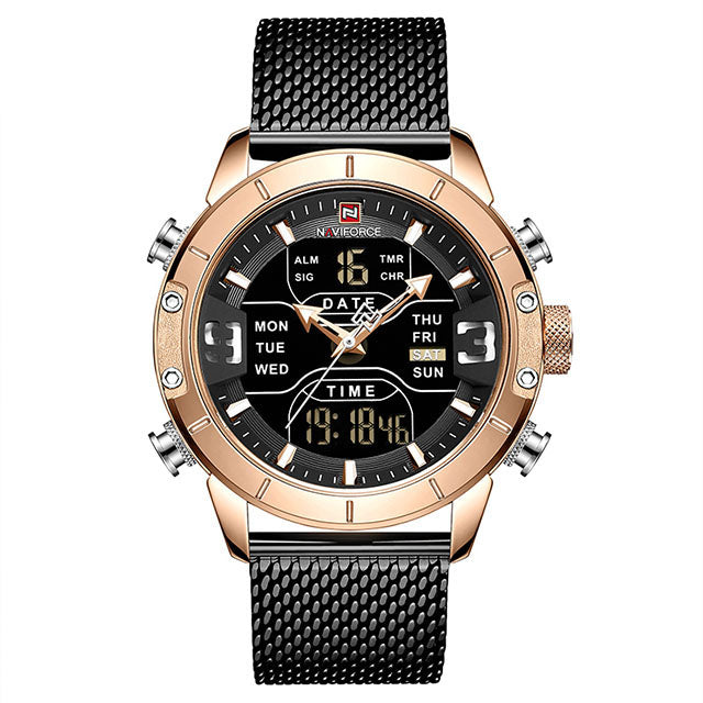 2019 NAVIFORCE Analog Digital Watches Men Luxury - helnewss