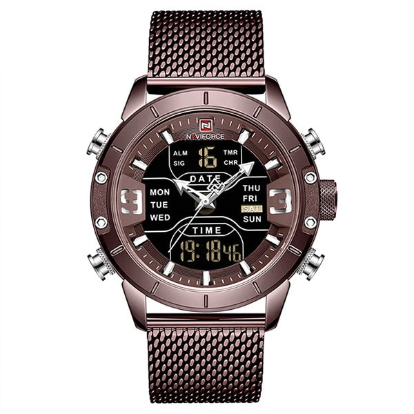 2019 NAVIFORCE Analog Digital Watches Men Luxury - helnewss