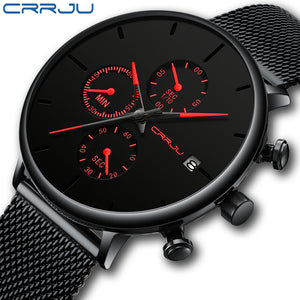 CRRJU Men Watch Reloj Hombre 2019 Mens Watches Top - helnewss