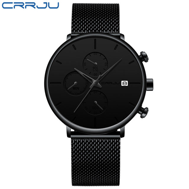 CRRJU Men Watch Reloj Hombre 2019 Mens Watches Top - helnewss