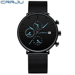 CRRJU Men Watch Reloj Hombre 2019 Mens Watches Top - helnewss