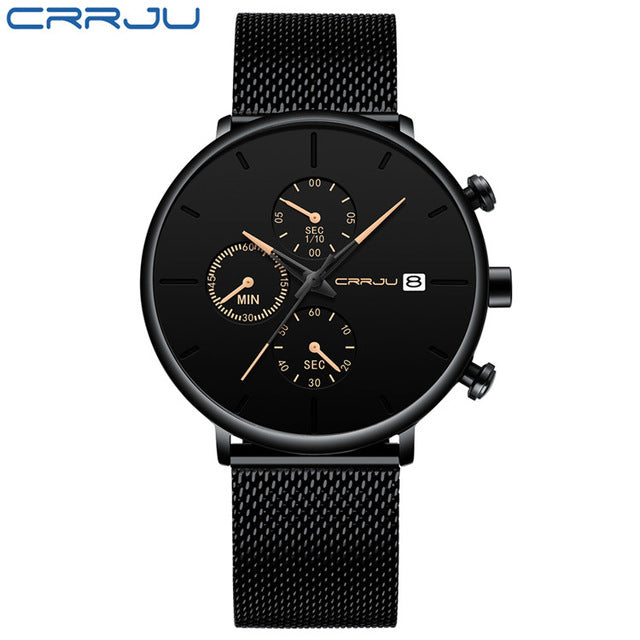 CRRJU Men Watch Reloj Hombre 2019 Mens Watches Top - helnewss