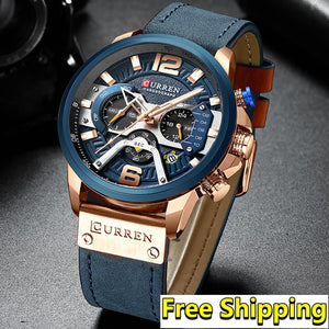 Curren Men Watch Top Brand Luxury Chronograph - helnewss