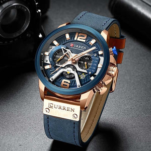 Curren Men Watch Top Brand Luxury Chronograph - helnewss