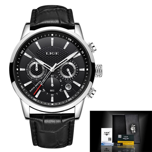 LIGE 2019 New Watch Men Fashion Sport Quartz - helnewss