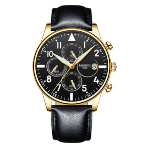 NIBOSI Gold Mens Watches Top Brand Luxury 2019 Sports - helnewss