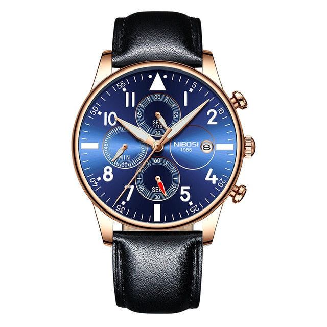 NIBOSI Gold Mens Watches Top Brand Luxury 2019 Sports - helnewss