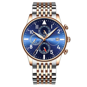 NIBOSI Gold Mens Watches Top Brand Luxury 2019 Sports - helnewss